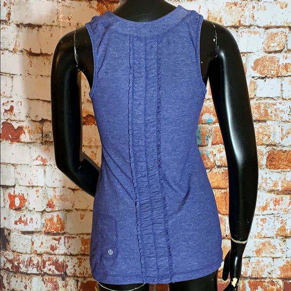 Lululemon Purple Ruffled Back Tank - Picture 4 of 6